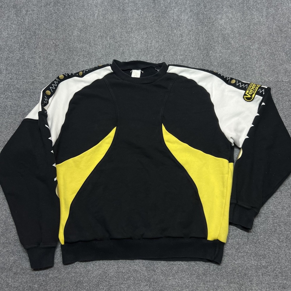 Goldwin Sweatshirt Mens Large Black Fleece Crewneck Pullover Ski Graphic